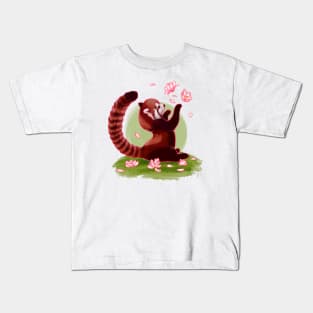 Magnolia Red Panda Kids T-Shirt